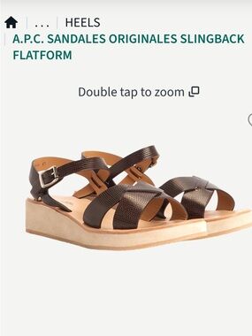 A.P.C. Original Sandals Brown Lizard Pattern